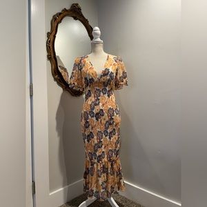 Hello Molly Everything in Between Midi Yellow Dress